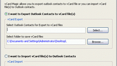 Outlook Contact to vCard Converter screenshot