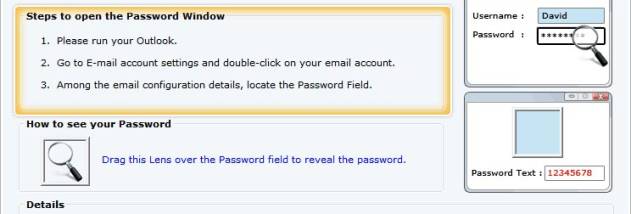 Outlook Express Password Viewer screenshot