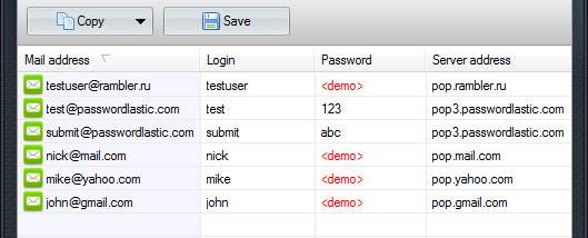 Outlook Password Recovery Lastic screenshot