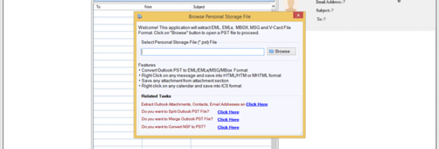 Outlook PST to EML Converter screenshot