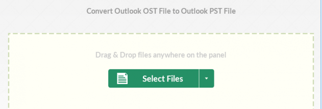 OutlookWare OST to PST Converter Tool screenshot