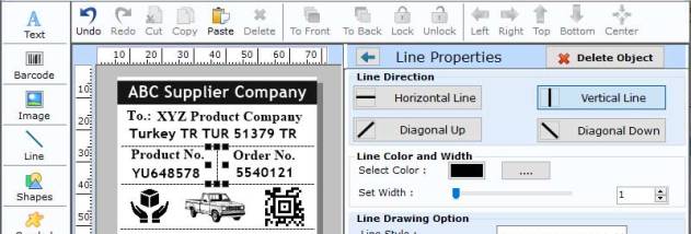 Packaging Barcode Label Design screenshot