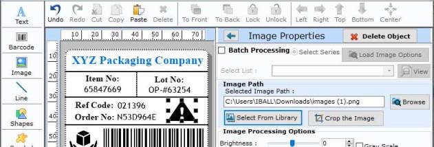 Packaging Barcode Label Program screenshot