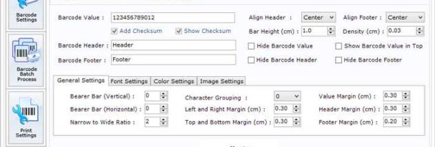 Packaging Barcode Label screenshot