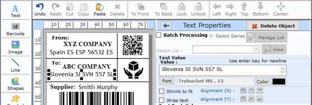 Packaging Barcode Maker Program screenshot