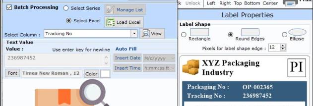 Packaging Barcodes Maker Application screenshot