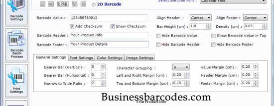 Packaging Barcodes screenshot