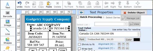 Packaging Label Design Software screenshot
