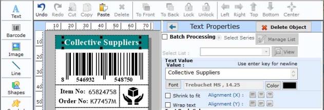 Packaging Supply Distribution 2D Barcode screenshot