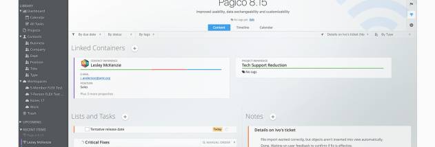 Pagico Professional screenshot