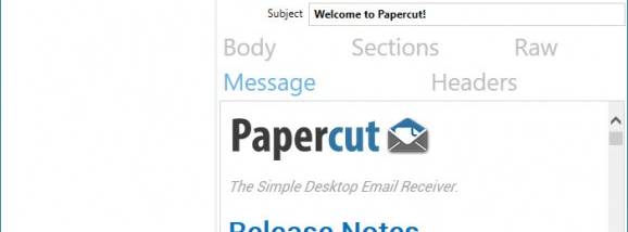 Papercut SMTP screenshot