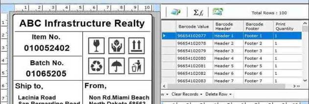 Parcels and Luggage Barcode Generator screenshot