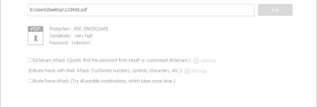 PassFab for PDF screenshot