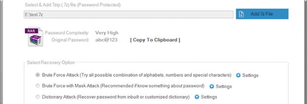 PassFixer 7Z Password Recovery screenshot