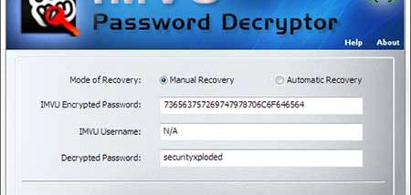 Password Decryptor for IMVU screenshot