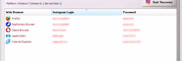 Password Decryptor for Instagram screenshot