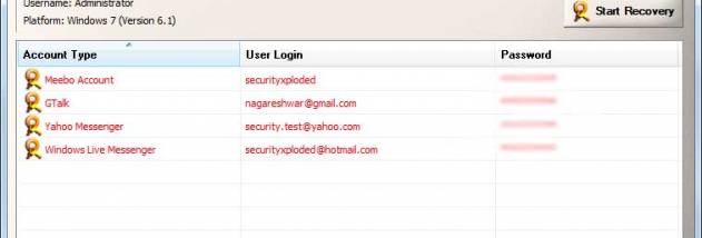 Password Decryptor for Meebo screenshot