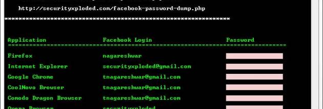 Password Dump for Facebook screenshot