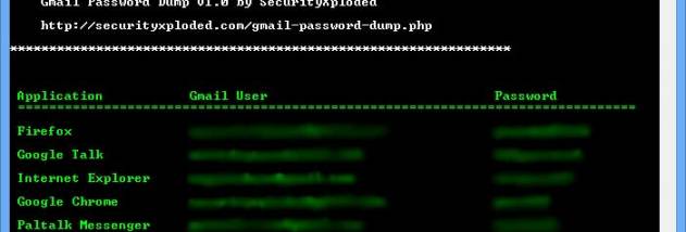 Password Dump for Gmail screenshot