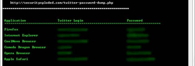 Password Dump for Twitter screenshot