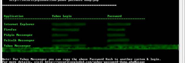 Password Dump for Yahoo screenshot