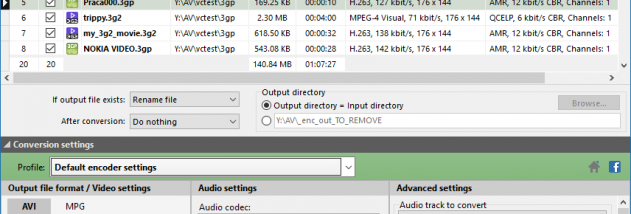 Pazera Free 3GP to AVI Converter screenshot