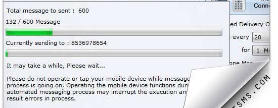 PC to Windows Mobile SMS screenshot