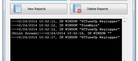 PCTuneUp Free Keylogger screenshot