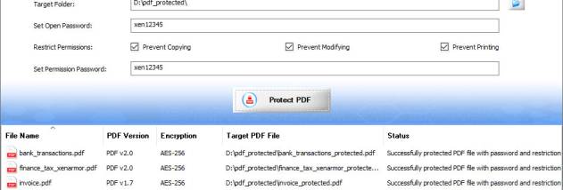 PDF Password Protector Pro screenshot