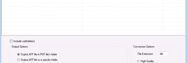 PDF to AFP Converter screenshot