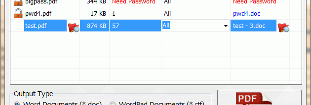 PDF to DOC screenshot