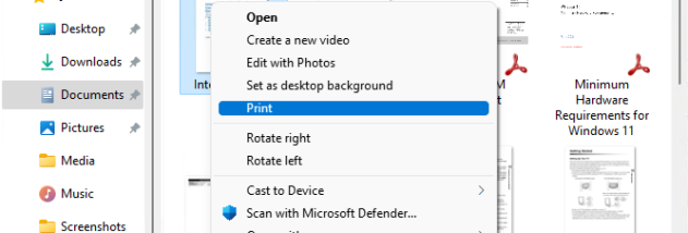 PDF2Printer for Windows 11 screenshot