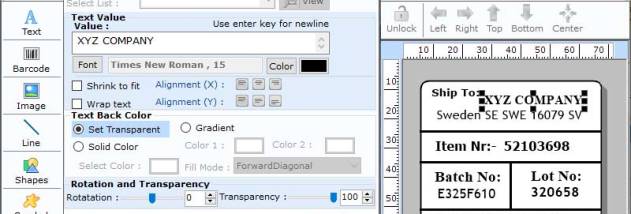 PDF417 Barcode Tracking Data screenshot