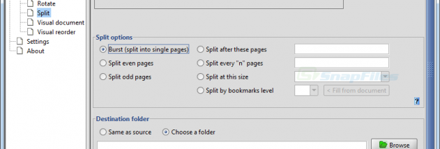 pdfsam for Windows screenshot