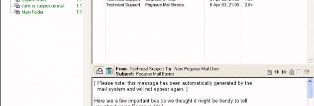 Pegasus Mail screenshot