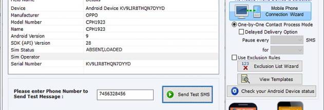 Personalized Bulk SMS Processing screenshot