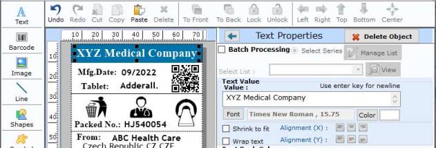 Pharmaceutical Barcode Generator screenshot