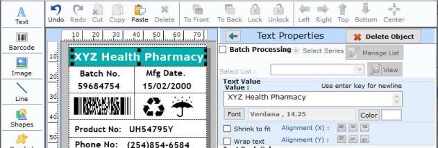 Pharmacy Barcode Generator screenshot