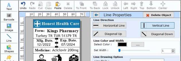 Pharmacy Barcode Label Generator screenshot