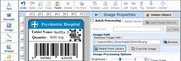 Pharmacy Barcode Software screenshot