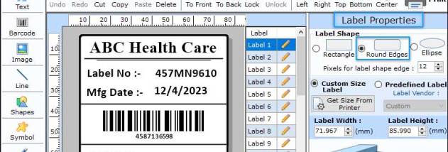 Pharmacy Barcodes Maker Application screenshot