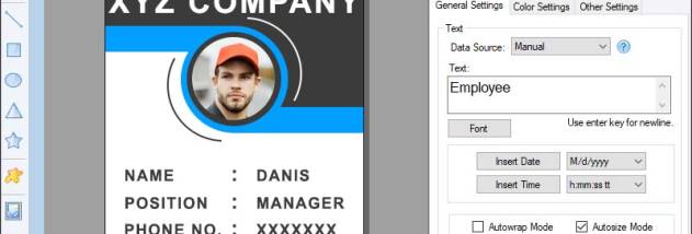 Photo Identity Card Designing Tool screenshot