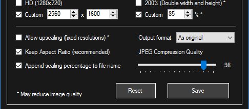 PhotoScaler screenshot
