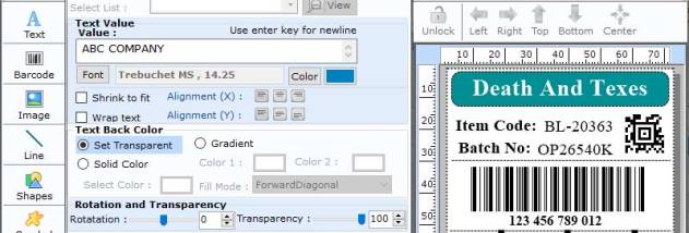 Planet Barcode Label Software screenshot