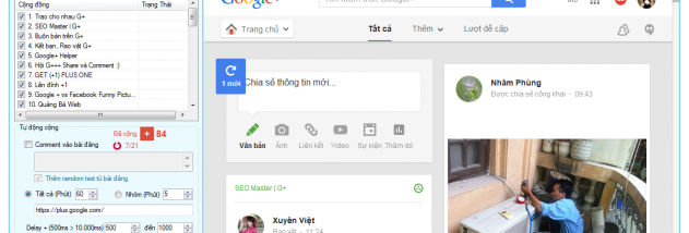Plus24h Auto +1, comment, share GooglePlus screenshot