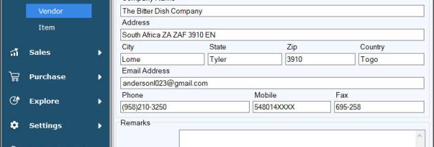 PO Management Program screenshot