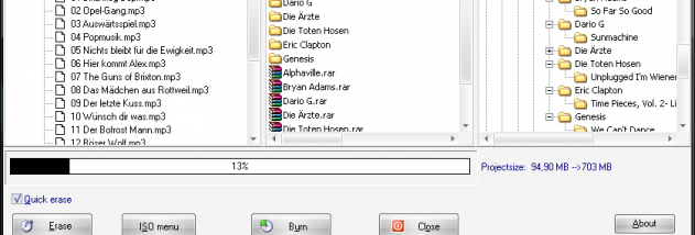 Portable AmoK CD/DVD Burning screenshot
