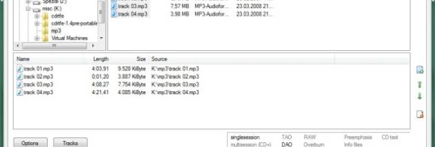 Portable cdrtfe screenshot