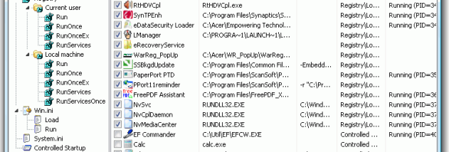 Portable EF StartUp Manager screenshot