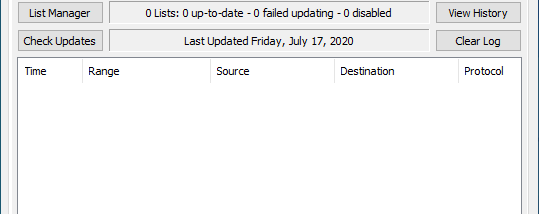 Portable PeerBlock screenshot